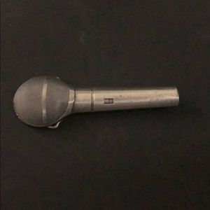 Vintage pewter microphone belt buckle NWT
